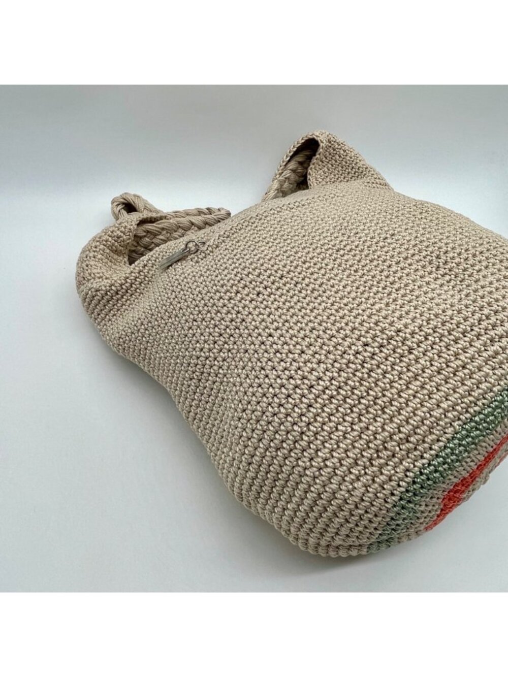 The Sak Tan Crocheted Crossbody Bag with Multicolor Sunburst Embroidery - Picture 9 of 10